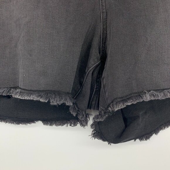 STS Blue Shorts Aubrey Mid Rise Gray Denim Fray Hem Cutoff - Picture 4 of 8